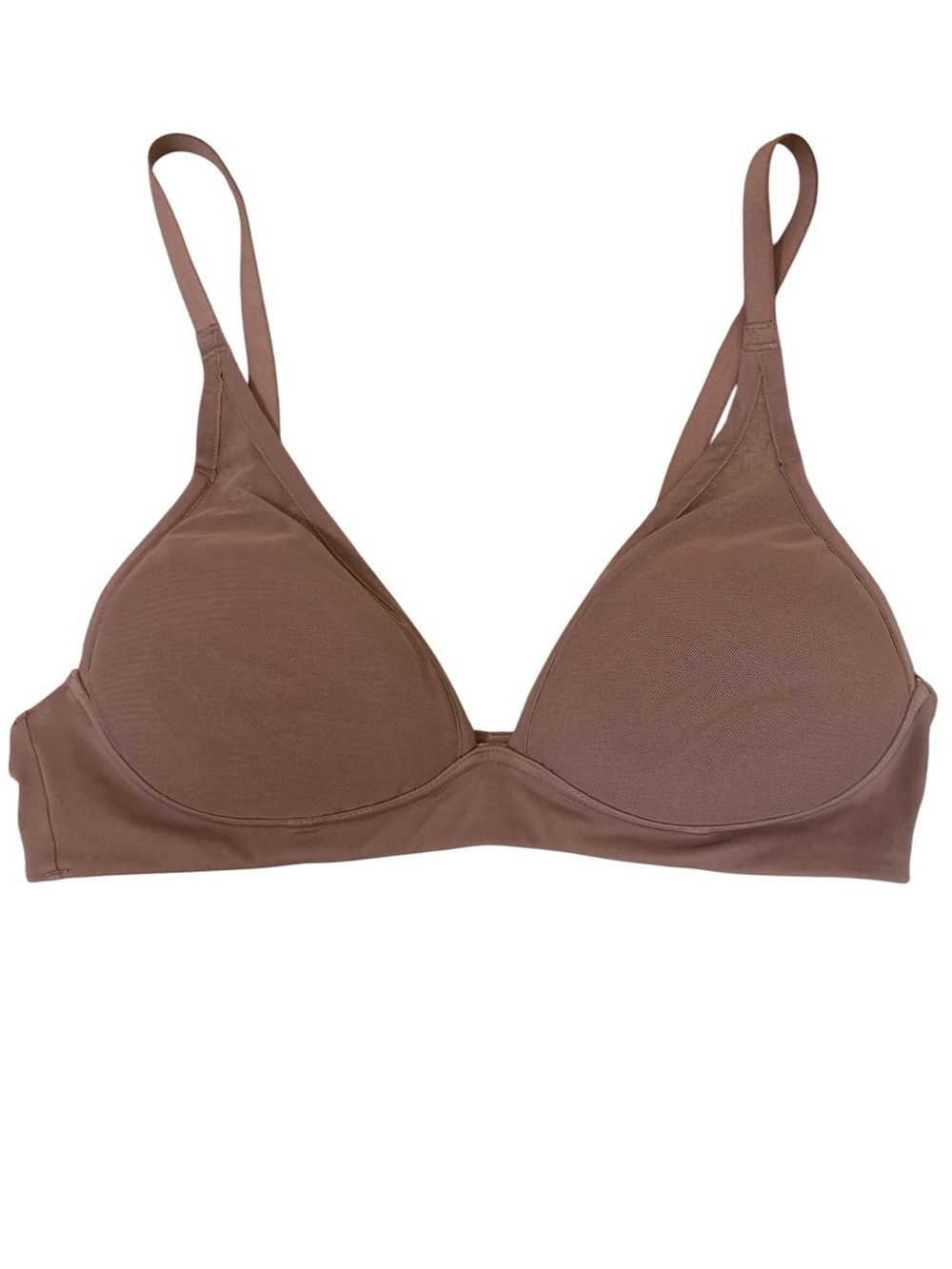 Lululemon Simply Sheer Nude / Tan / Dusty Bronze Triangle Bra 32B